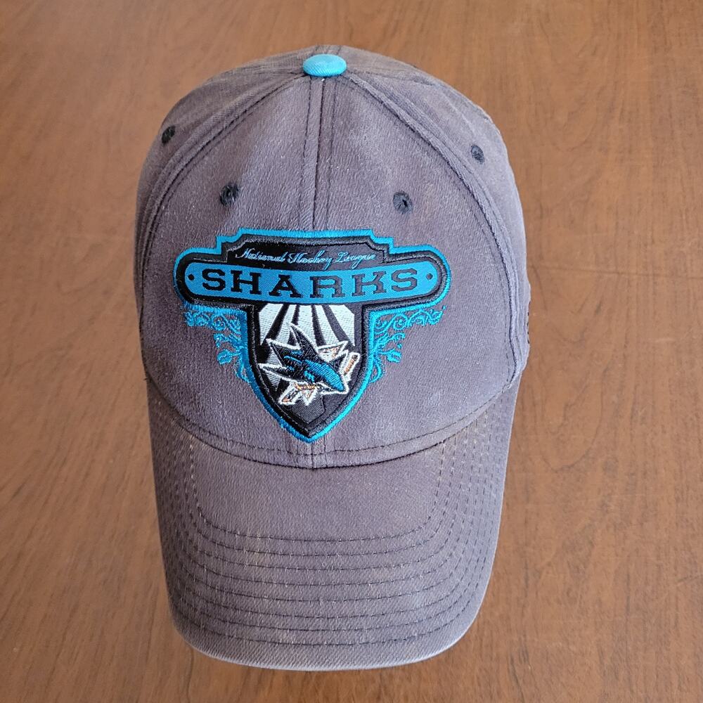 San Jose Sharks Hat Cap Fitted Size L/XL Reebok Face Off Head wear NHL